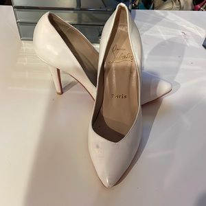 Christian Louboutin white heels size 7 or 37